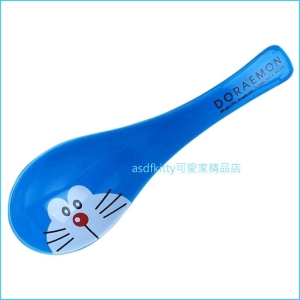 asdfkitty可愛家☆日本金正陶器 哆啦A夢大臉陶瓷湯匙-可微波-日本製
