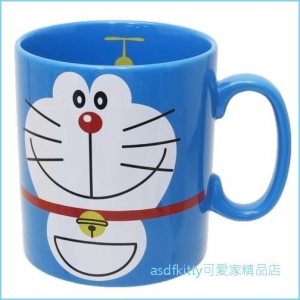 asdfkitty可愛家☆日本金正陶器 哆啦A夢大容量陶瓷馬克杯-可微波-500cc-日本製