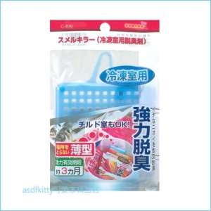 asdfkitty可愛家☆冷凍庫專用 冰箱強力脫臭掛片-藍色-日本不動化學-日本製
