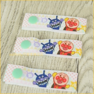 asdfkitty可愛家☆麵包超人 細菌人 扣式姓名帶/姓名牌-3入-日本製