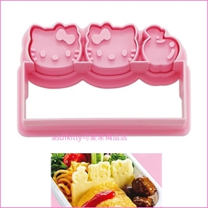 asdfkitty可愛家☆KITTY食物隔板壓模/起司壓模/火腿壓模/蛋皮壓模-日本製
