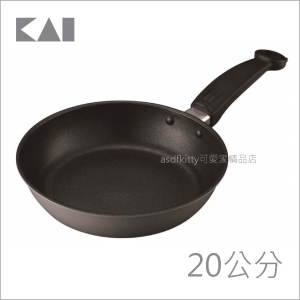 asdfkitty可愛家☆貝印 黑色貓咪不沾平底鍋/湯鍋-20公分-IH爐跟瓦斯爐直火都可用-日本正版商品