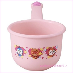 asdfkitty可愛家☆麵包超人粉紅色小水瓢/小水勺-小容量.不過重.好拿好握-訓練幼童洗澡-日本製