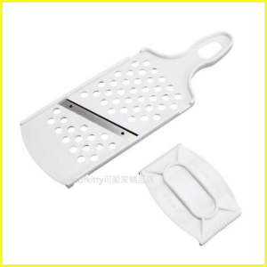 asdfkitty可愛家☆貝印2用刨刀器含磨泥器含安全保護蓋-磨泥.刨絲.切片-日本製