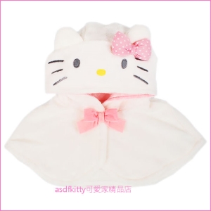 asdfkitty可愛家☆KITTY兒童用有肩領造型帽-拍照.變裝.好用-日本正版商品