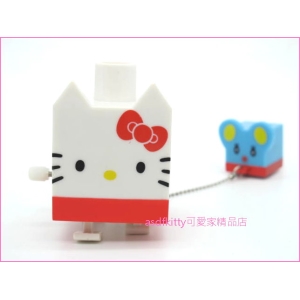 asdfkitty可愛家☆KITTY印章座發條玩具/附印泥-也可當筆筒-放玄關簽收方便-日本正版商品