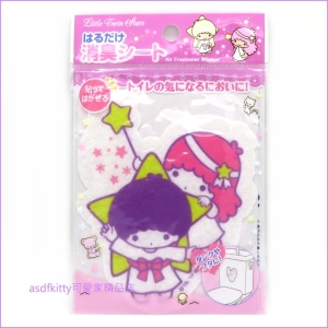 asdfkitty可愛家☆雙子星除臭貼紙-馬桶.垃圾桶都可用-日本正版商品