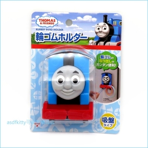 asdfkitty可愛家☆湯瑪士小火車造型橡皮筋掛勾-吸盤式-再也不怕橡皮筋亂丟找不到-日本正版商品