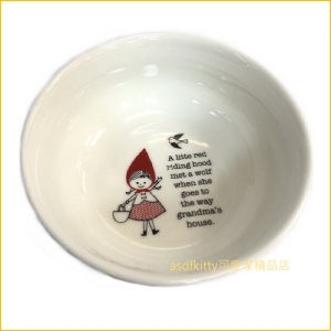 asdfkitty可愛家☆日本加藤真治 小紅帽陶瓷碗/小湯碗/點心碗/醬料碗-日本製