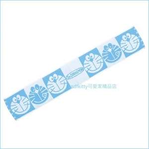 asdfkitty可愛家☆哆啦A夢藍色運動長毛巾-18*110公分-窄版長型-日本正版商品