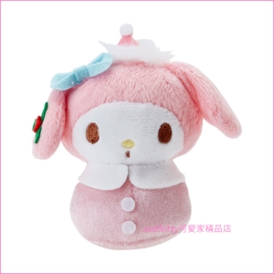 asdfkitty可愛家☆美樂蒂聖誕老公公造型可站立小娃娃/短絨毛玩偶-陪您上班上網-紓壓療癒-日本正版商品