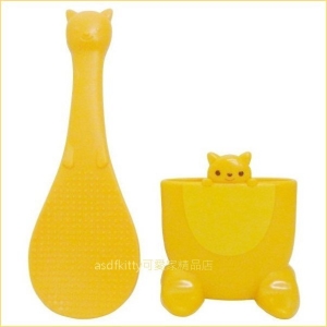 asdfkitty可愛家☆日本TORUNE袋鼠造型飯匙+收納底座-日本正版商品