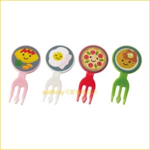 asdfkitty可愛家☆日本TORUNE平底鍋料理食物叉8入-便當裝飾叉/宴會點心叉/水果叉-日本製
