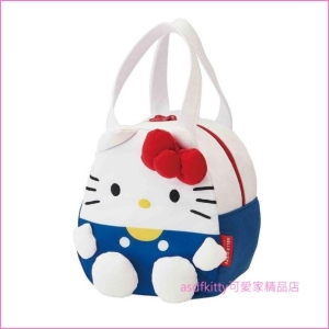 asdfkitty可愛家☆KITTY造型棉布手提袋/手提包/便當袋-小巧可愛-大人小孩都好用-日本正版商品