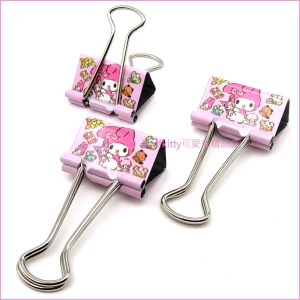 asdfkitty*美樂蒂 3入長尾夾/燕尾夾/文件夾/留言夾-日本正版商品