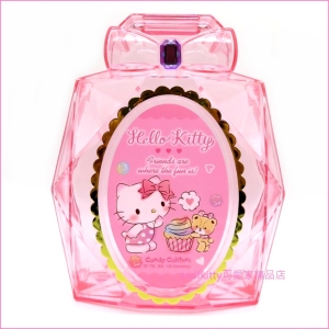 asdfkitty可愛家☆KITTY粉紅糖果透明收納盒/置物盒/零食盒/禮物盒-日本正版商品