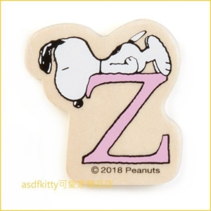 asdfkitty可愛家☆SNOOPY史努比睡覺木製磁鐵-日本正版商品