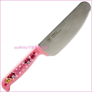 asdfkitty可愛家☆米妮安全不鏽鋼菜刀/水果刀/兒童菜刀-日本製