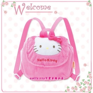 asdfkitty可愛家☆二手出清-KITTY粉紅色迷你幼兒童後背包-輕量好背-日本正版商品