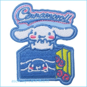 asdfkitty可愛家☆大耳狗藍色燙布貼-可燙貼在衣服或布料包包上-日本版正版商品