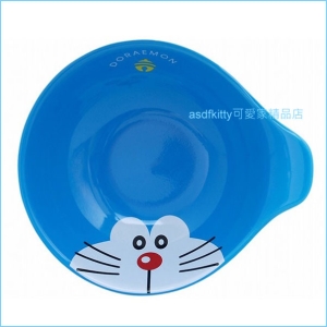 asdfkitty可愛家☆日本金正陶器 哆啦A夢大臉有把陶瓷碗/點心碗/飯碗-可微波-日本製