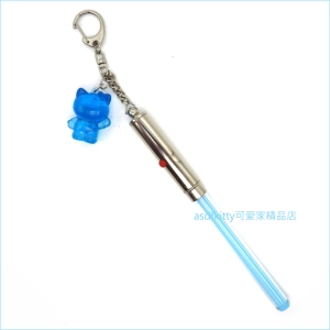 asdfkitty可愛家☆二手商品出清-KITTY藍色螢光棒-功能不明.僅供擺飾用-日本正版商品