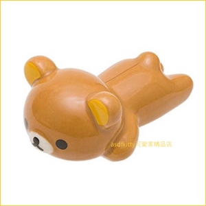 asdfkitty可愛家☆日本san-x拉拉熊造型陶瓷筷架-日本正版商品