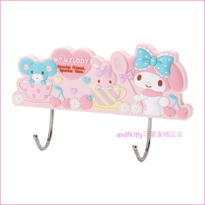 asdfkitty可愛家☆美樂蒂老鼠小兔咖啡杯吸鐵式掛勾-可用於冰箱門.鐵門..等任何可吸住的地方-日本正版商品