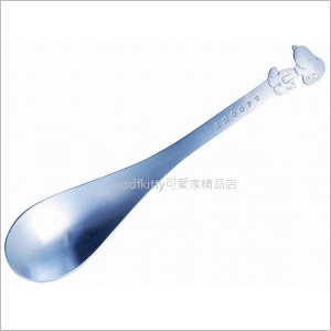 asdfkitty可愛家☆日本金正陶器 史努比造型握把不鏽鋼湯匙-L號-日本製