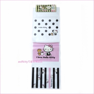asdfkitty可愛家☆KITTY3格壁掛式收納袋-收納文具.飾品.工具…等-日本正版商品