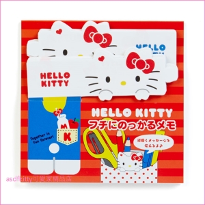 asdfkitty可愛家☆KITTY造型可掛式便條紙-日本製