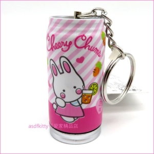 asdfkitty可愛家☆茉莉兔罐型原子筆鑰匙圈/吊飾-日本正版商品
