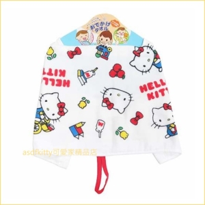 asdfkitty可愛家☆KITTY多功能毛巾-手帕/擦手巾/嬰兒圍兜/口水巾-47*25公分-日本正版商品
