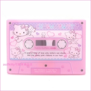 asdfkitty可愛家☆charmmy kitty 寵物貓 錄音帶造型名片收納盒/卡片收納盒-日本正版商品