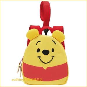 asdfkitty可愛家☆小熊維尼立體造型兒童防走失後背包-日本正版商品