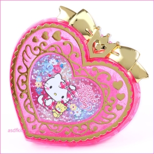 asdfkitty可愛家☆KITTY愛心造型粉紅透明收納盒/飾品盒/置物盒-日本正版商品