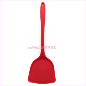 asdfkitty可愛家☆一體成型耐熱矽膠鍋鏟-紅色-耐熱230度-日本正版商品