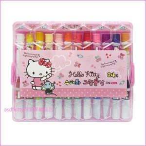 asdfkitty可愛家☆KITTY小老鼠水彩顏料-6ml-24色-韓國製