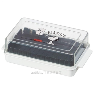 asdfkitty可愛家☆SNOOPY史努比奶油切割保存盒-奶油盒-成品奶油5公克-做麵包省秤量時間-日本製