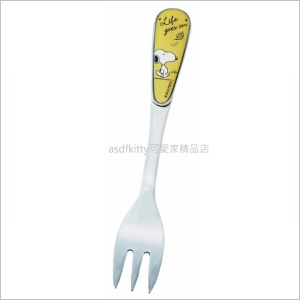 asdfkitty可愛家☆SNOOPY史努比落葉不鏽鋼叉子/蛋糕叉-日本製