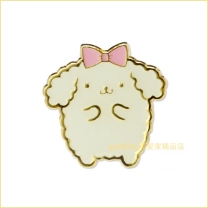 asdfkitty可愛家☆布丁狗的瑪卡蘿造型胸針/別針/徽章-日本正版商品