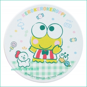 asdfkitty可愛家☆日本金正陶器 大眼蛙圓型陶瓷吸水杯墊-日本正版商品