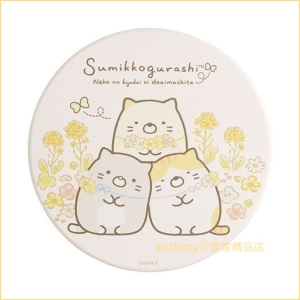 asdfkitty可愛家☆日本san-x角落精靈/角落生物花園 圓型陶瓷吸水杯墊-日本正版商品