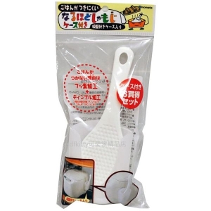 asdfkitty*日本製 INOMATA 白色飯匙附吸盤式收納盒