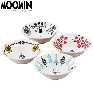 asdfkitty*嚕嚕米 嚕嚕咪4入陶瓷碗組/湯碗/點心碗-日本製