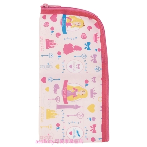 asdfkitty*迪士尼公主防水餐具收納袋/筆袋/文具袋/化妝包-日本正版商品