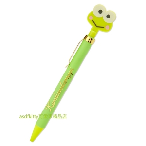 asdfkitty*大眼蛙大臉造型按壓式原子筆-黑色-日本正版商品