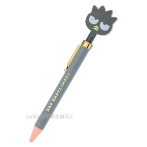 asdfkitty*酷企鵝大臉造型按壓式原子筆-黑色-日本正版商品