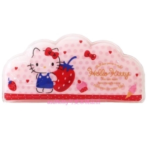 asdfkitty可愛家☆KITTY草莓保冷劑/保冰劑-保鮮食物或牙痛-發燒降溫-冰敷-日本正版商品