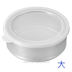 asdfkitty*-日本製-ECHO不鏽鋼淺圓型保鮮盒-大-水果盒/便當盒/收納盒